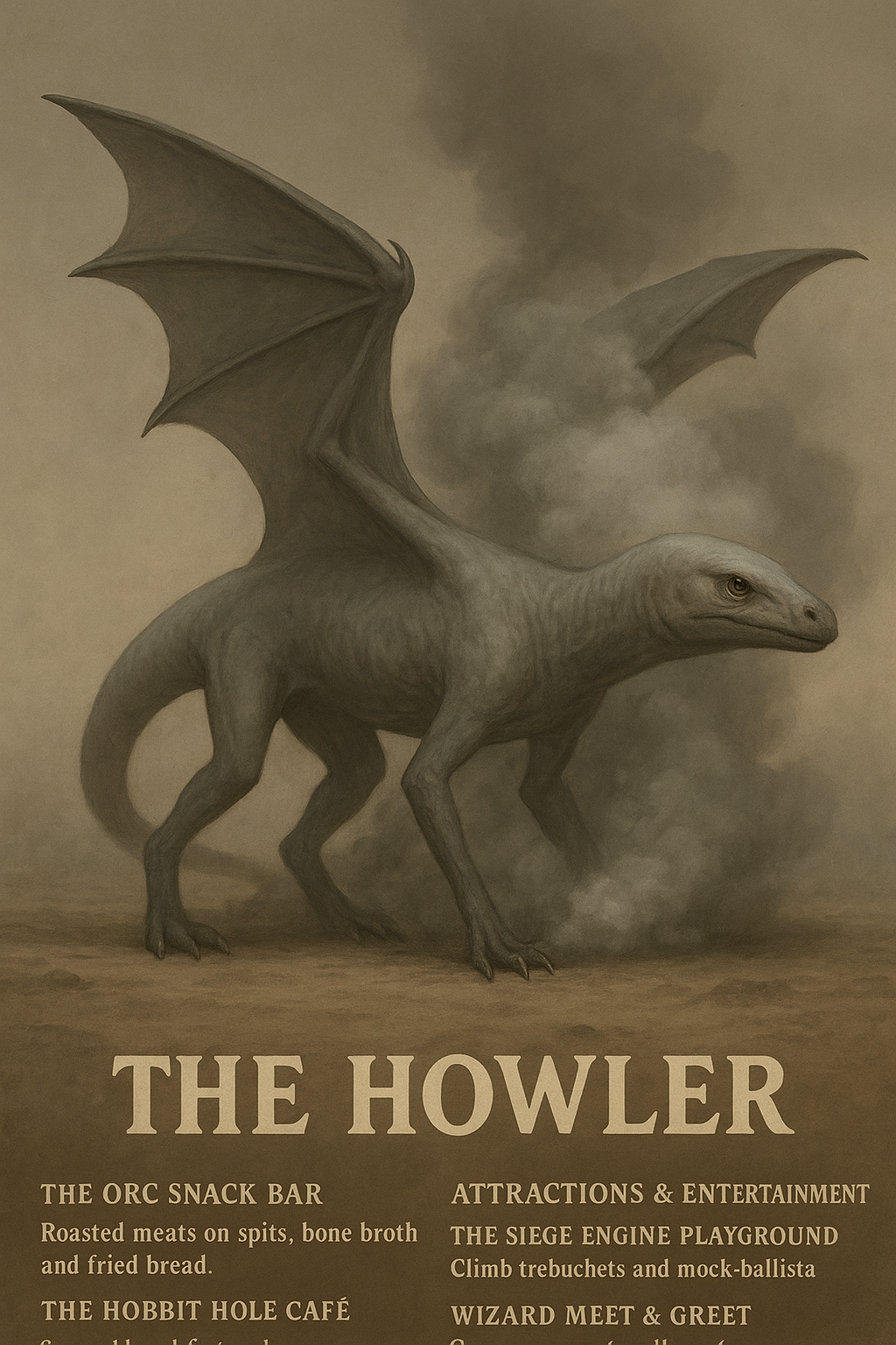 An 'AI'-generated image of a dragon-like creature.